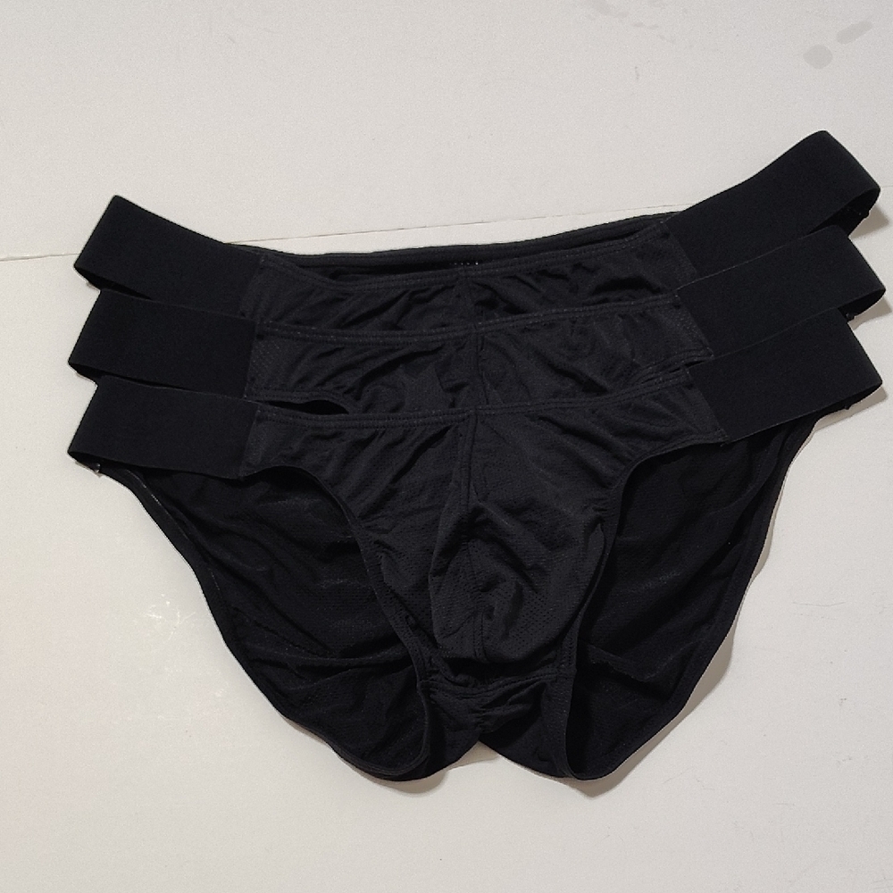 Black Men's String Bikini Sexy Underwear 3 Pack Sz XL